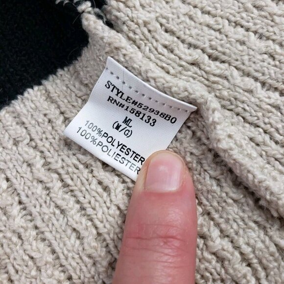 Bohme Striped Duster Cardigan Sweater Womens Medium/Large Brown Open Front NEW - Picture 10 of 10